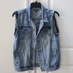 Hot Topic Denim Jacket Vest Blue Mens Size Medium